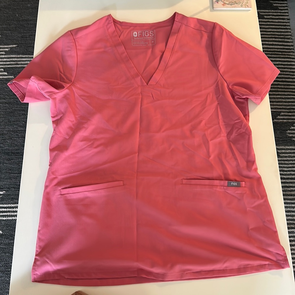 Figs Pink Scrub Top